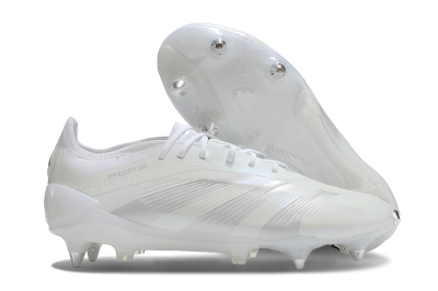 Adidas Predator 24 Elite SG Low-Tops Soccer Cleats - Beige/White/Silver