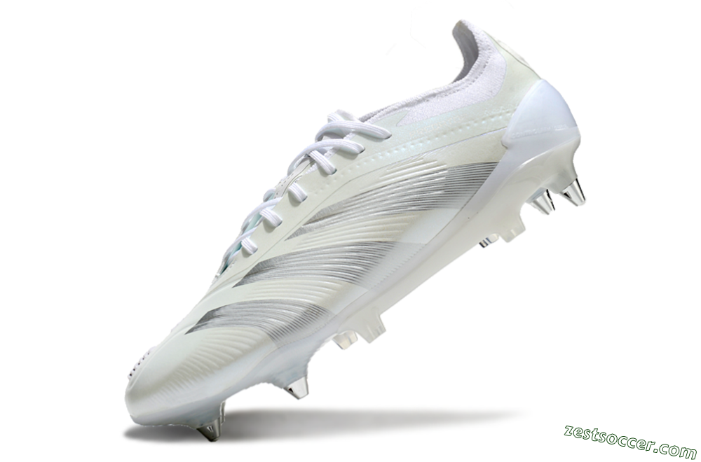 Adidas Predator 24 Elite SG Low-Tops Soccer Cleats - Beige/White/Silver 5