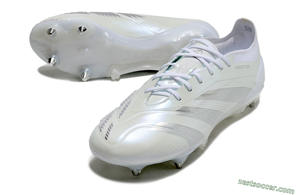 Adidas Predator 24 Elite SG Low-Tops Soccer Cleats - Beige/White/Silver 3