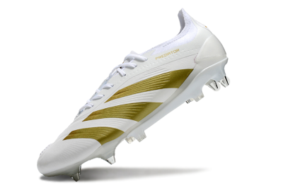 Adidas Predator 24 Elite SG Low-Tops Soccer Cleats - Beige/White/Gold