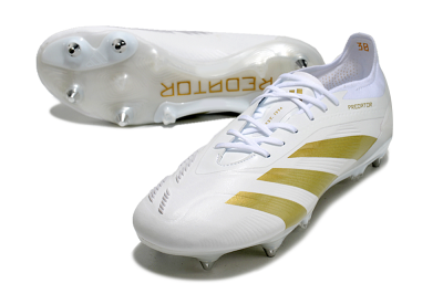 Adidas Predator 24 Elite SG Low-Tops Soccer Cleats - Beige/White/Gold
