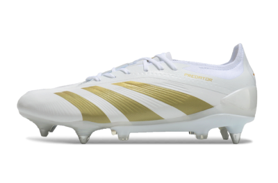 Adidas Predator 24 Elite SG Low-Tops Soccer Cleats - Beige/White/Gold