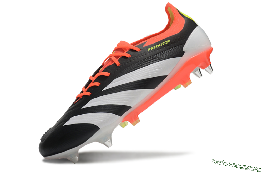 Adidas Predator 24 Elite SG Low-Tops Soccer Cleats - Black/White/Red 5