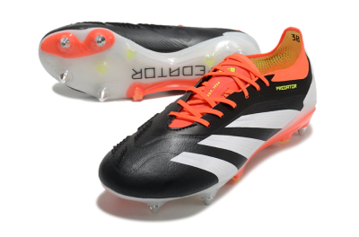 Adidas Predator 24 Elite SG Low-Tops Soccer Cleats - Black/White/Red