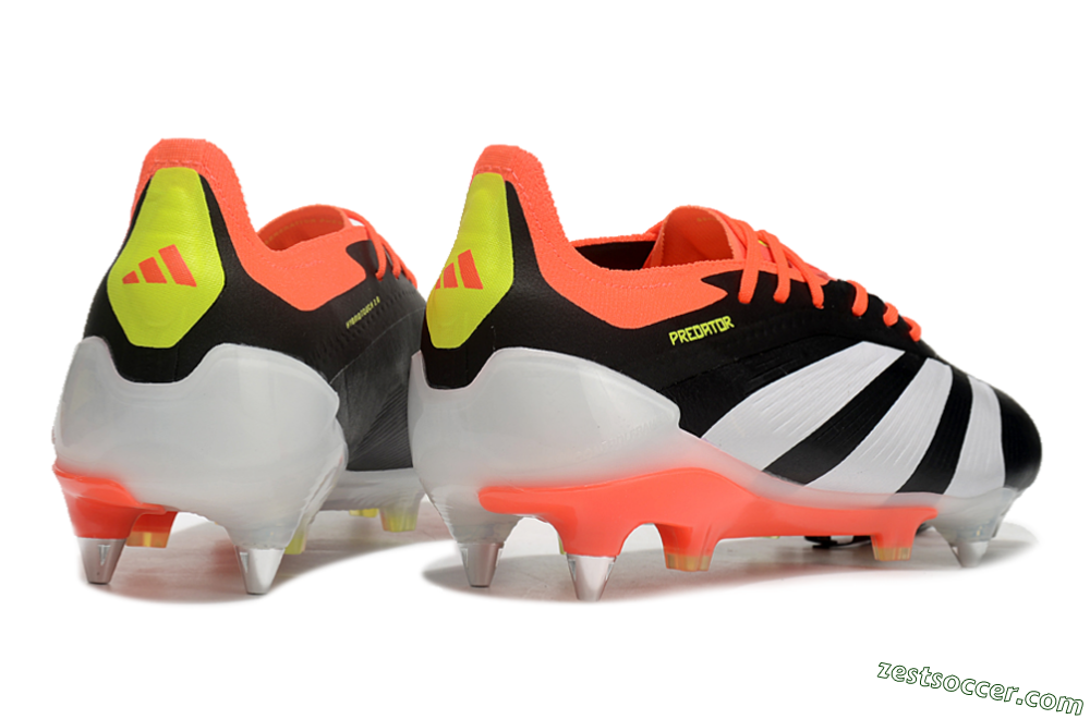 Adidas Predator 24 Elite SG Low-Tops Soccer Cleats - Black/White/Red 6