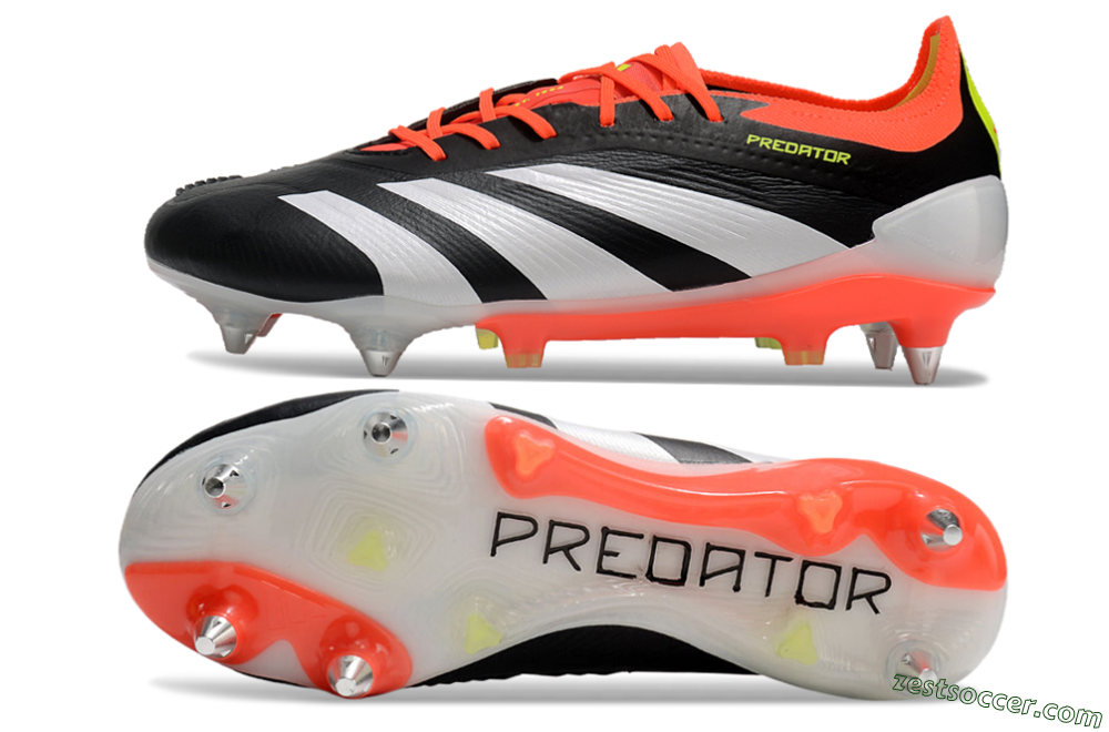 Adidas Predator 24 Elite SG Low-Tops Soccer Cleats - Black/White/Red 1