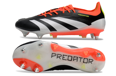 Adidas Predator 24 Elite SG Low-Tops Soccer Cleats - Black/White/Red