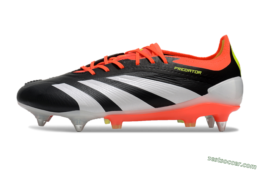 Adidas Predator 24 Elite SG Low-Tops Soccer Cleats - Black/White/Red 2