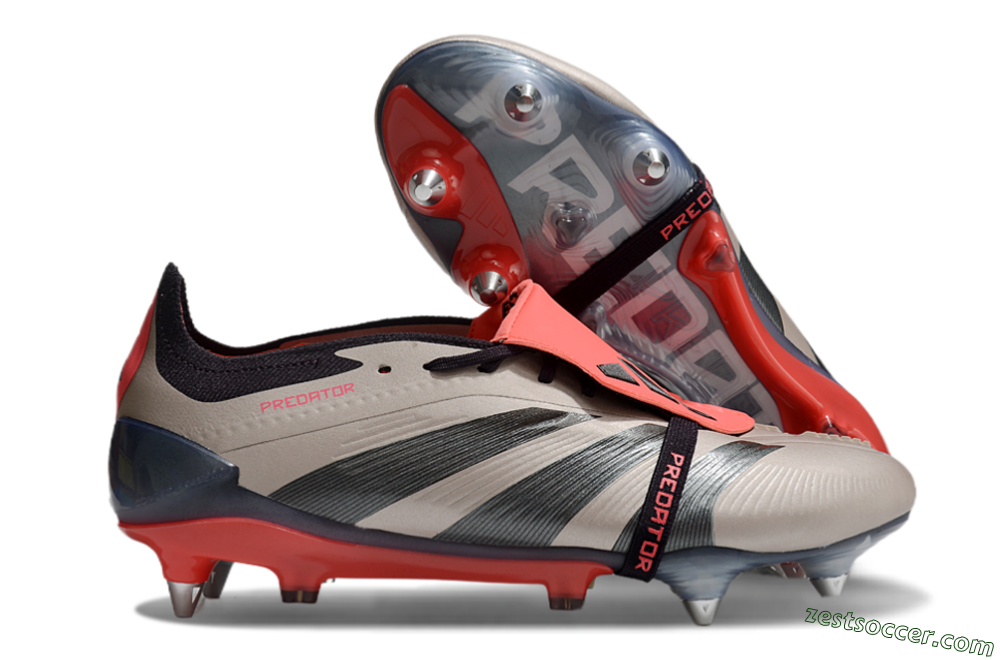 Adidas Predator Elite Foldover Tongue SG Low-Tops Soccer Cleats - Gold/Blue/Red 0