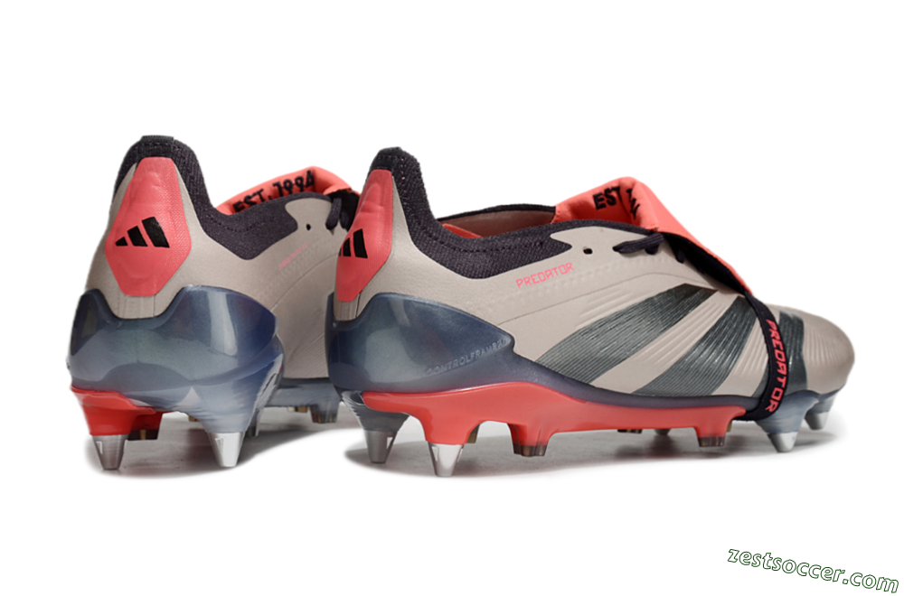 Adidas Predator Elite Foldover Tongue SG Low-Tops Soccer Cleats - Gold/Blue/Red 6