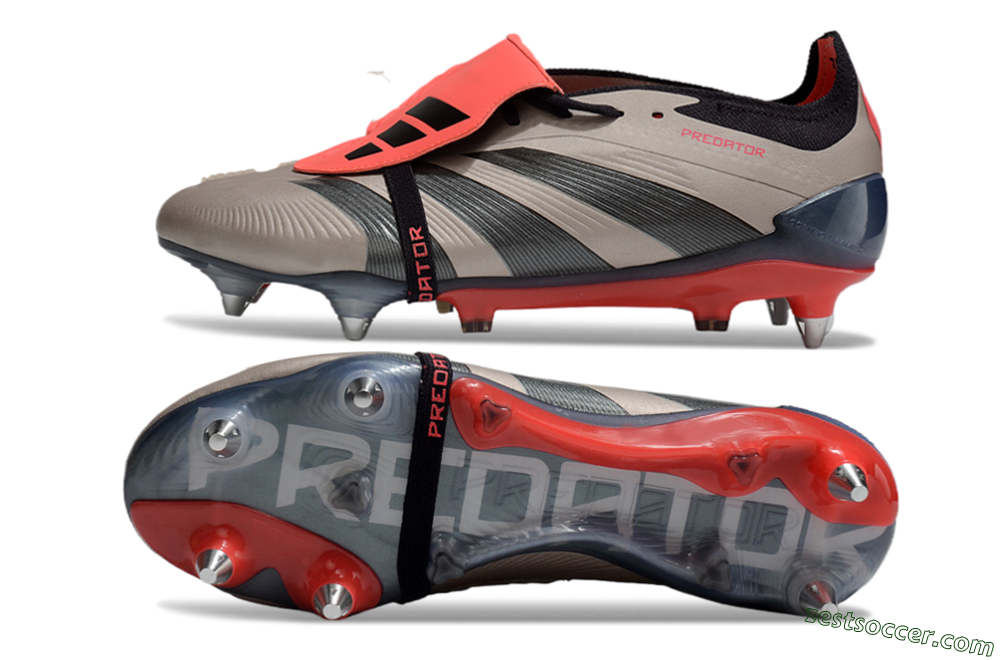 Adidas Predator Elite Foldover Tongue SG Low-Tops Soccer Cleats - Gold/Blue/Red 1