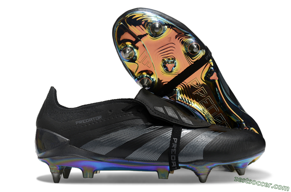 Adidas Predator Elite Foldover Tongue SG Low-Tops Soccer Cleats - Black/Silver/Gold 0