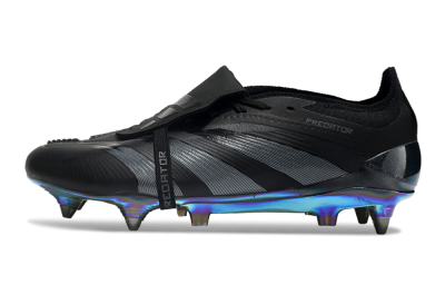Adidas Predator Elite Foldover Tongue SG Low-Tops Soccer Cleats - Black/Silver/Gold