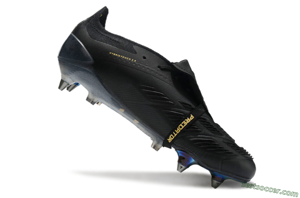 Adidas Predator Elite Foldover Tongue SG Low-Tops Soccer Cleats - Black/Silver/Gold 4
