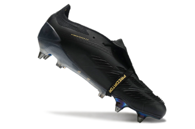 Adidas Predator Elite Foldover Tongue SG Low-Tops Soccer Cleats - Black/Silver/Gold