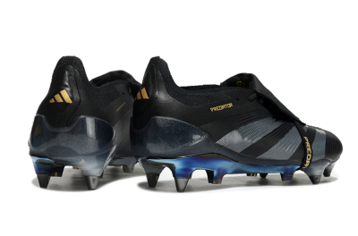 Adidas Predator Elite Foldover Tongue SG Low-Tops Soccer Cleats - Black/Silver/Gold