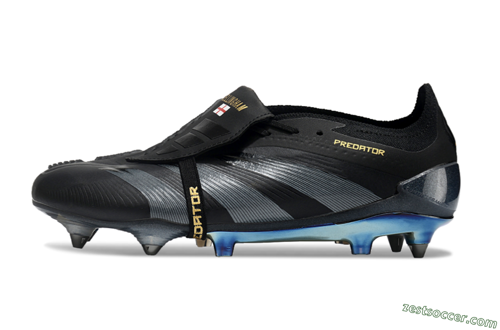 Adidas Predator Elite Foldover Tongue SG Low-Tops Soccer Cleats - Black/Silver/Gold 2