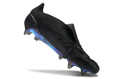 Adidas Predator Elite Foldover Tongue SG Low-Tops Soccer Cleats - Black/Silver/Gold