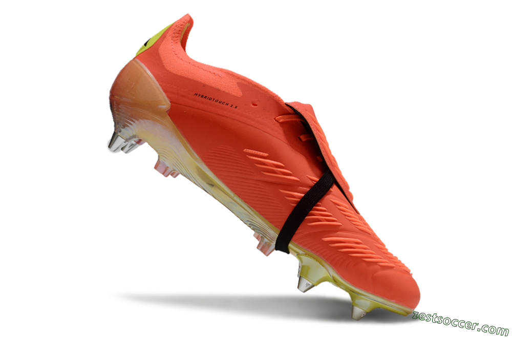 Adidas Predator Elite Foldover Tongue SG Low-Tops Soccer Cleats - Red/Black/Yellow 4