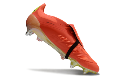 Adidas Predator Elite Foldover Tongue SG Low-Tops Soccer Cleats - Red/Black/Yellow