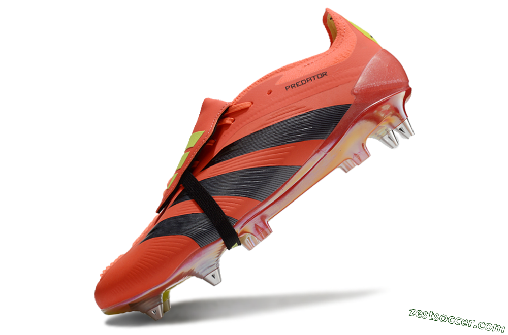 Adidas Predator Elite Foldover Tongue SG Low-Tops Soccer Cleats - Red/Black/Yellow 5