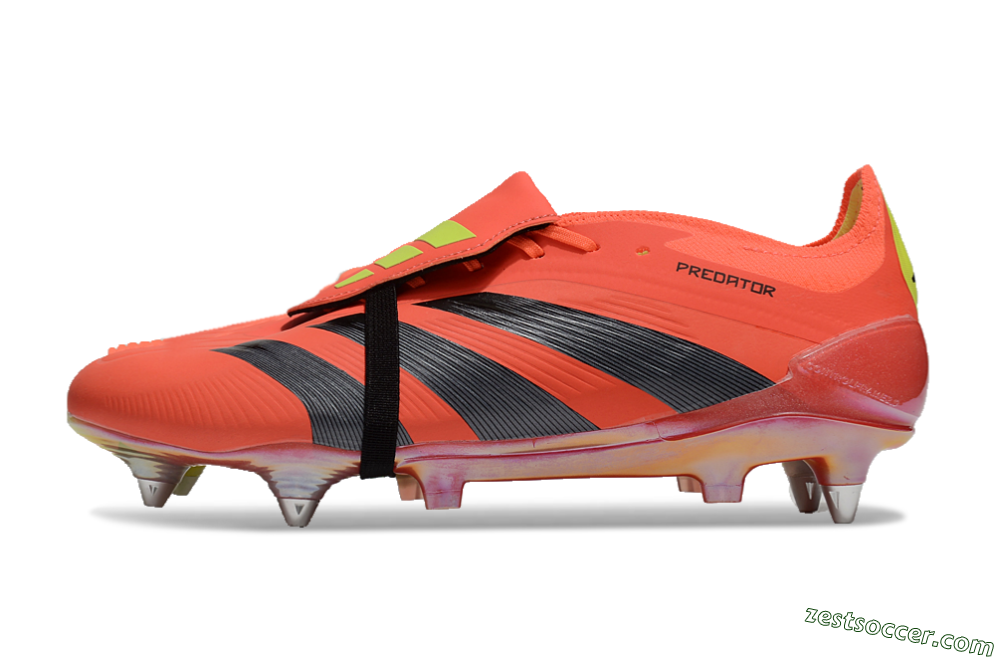 Adidas Predator Elite Foldover Tongue SG Low-Tops Soccer Cleats - Red/Black/Yellow 2
