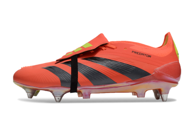 Adidas Predator Elite Foldover Tongue SG Low-Tops Soccer Cleats - Red/Black/Yellow