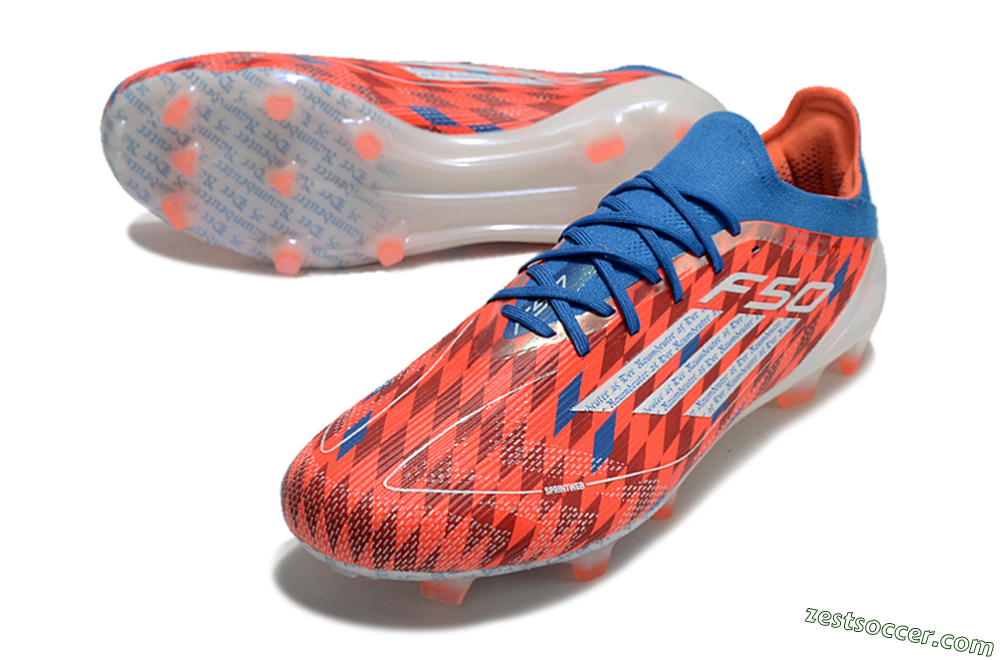 Adidas F50 Elite FG Low-Tops Soccer Cleats - Red/White/Blue 3
