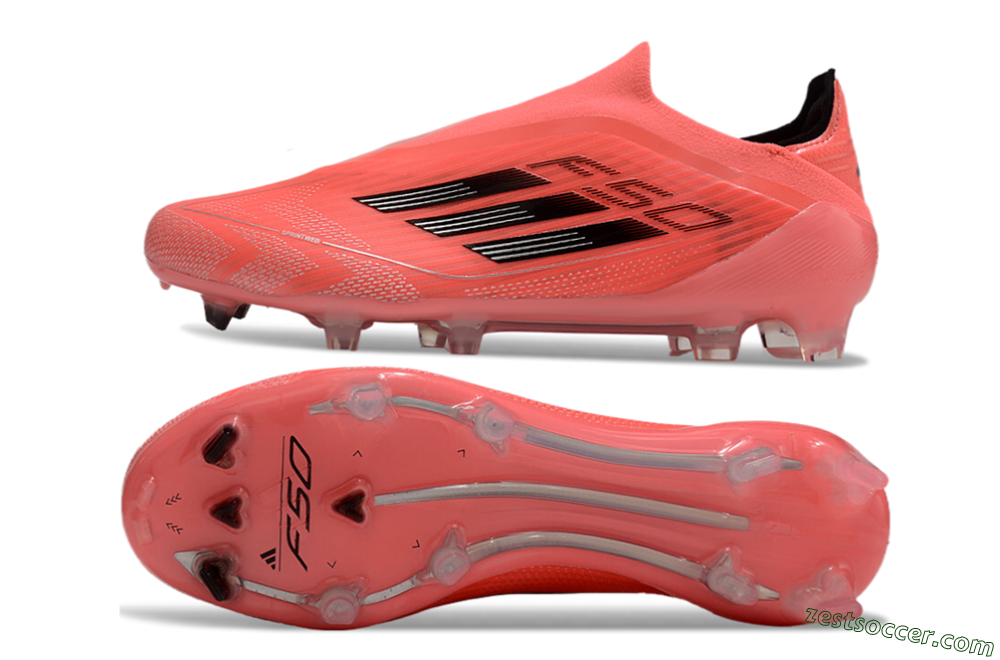 Adidas F50 Elite Laceless FG Low-Tops Soccer Cleats - Red/Black 1