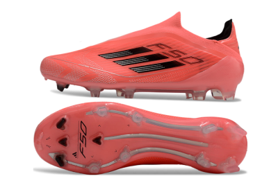Adidas F50 Elite Laceless FG Low-Tops Soccer Cleats - Red/Black
