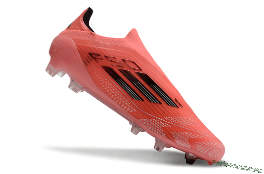 Adidas F50 Elite Laceless FG Low-Tops Soccer Cleats - Red/Black 4
