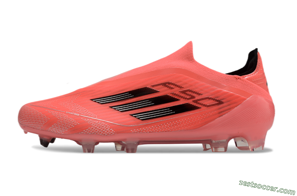 Adidas F50 Elite Laceless FG Low-Tops Soccer Cleats - Red/Black 2
