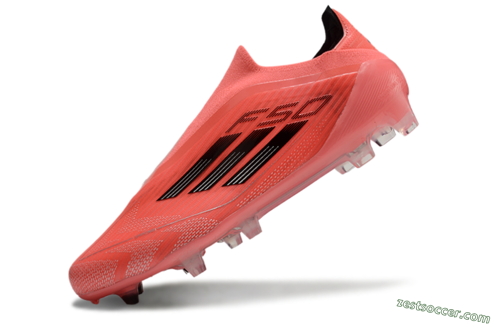 Adidas F50 Elite Laceless FG Low-Tops Soccer Cleats - Red/Black 5