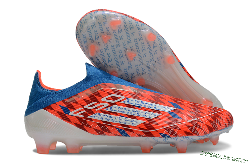 Adidas F50 Elite Laceless FG Low-Tops Soccer Cleats - Red/White/Blue 0