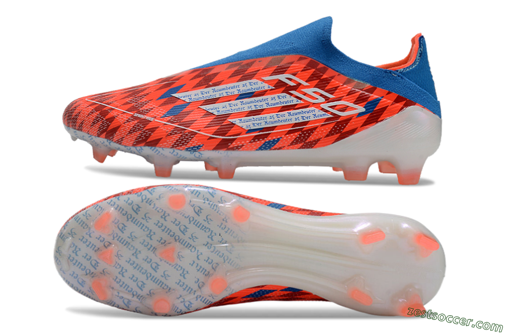 Adidas F50 Elite Laceless FG Low-Tops Soccer Cleats - Red/White/Blue 1