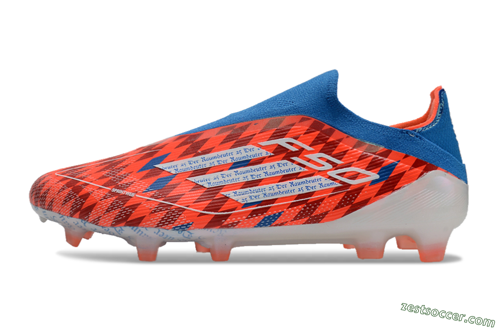 Adidas F50 Elite Laceless FG Low-Tops Soccer Cleats - Red/White/Blue 2