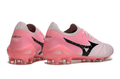 Mizuno Morelia Neo 4 FG Low-Tops Soccer Cleats - Pink/Black/White