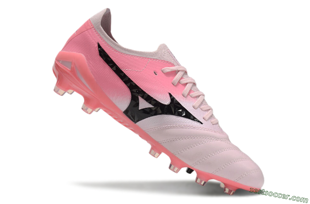 Mizuno Morelia Neo 4 FG Low-Tops Soccer Cleats - Pink/Black/White 4