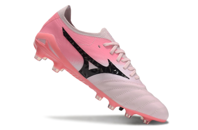 Mizuno Morelia Neo 4 FG Low-Tops Soccer Cleats - Pink/Black/White