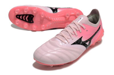 Mizuno Morelia Neo 4 FG Low-Tops Soccer Cleats - Pink/Black/White