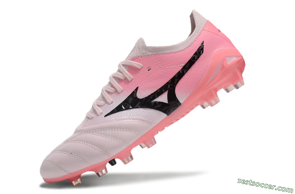 Mizuno Morelia Neo 4 FG Low-Tops Soccer Cleats - Pink/Black/White 5