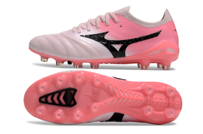 Mizuno Morelia Neo 4 FG Low-Tops Soccer Cleats - Pink/Black/White