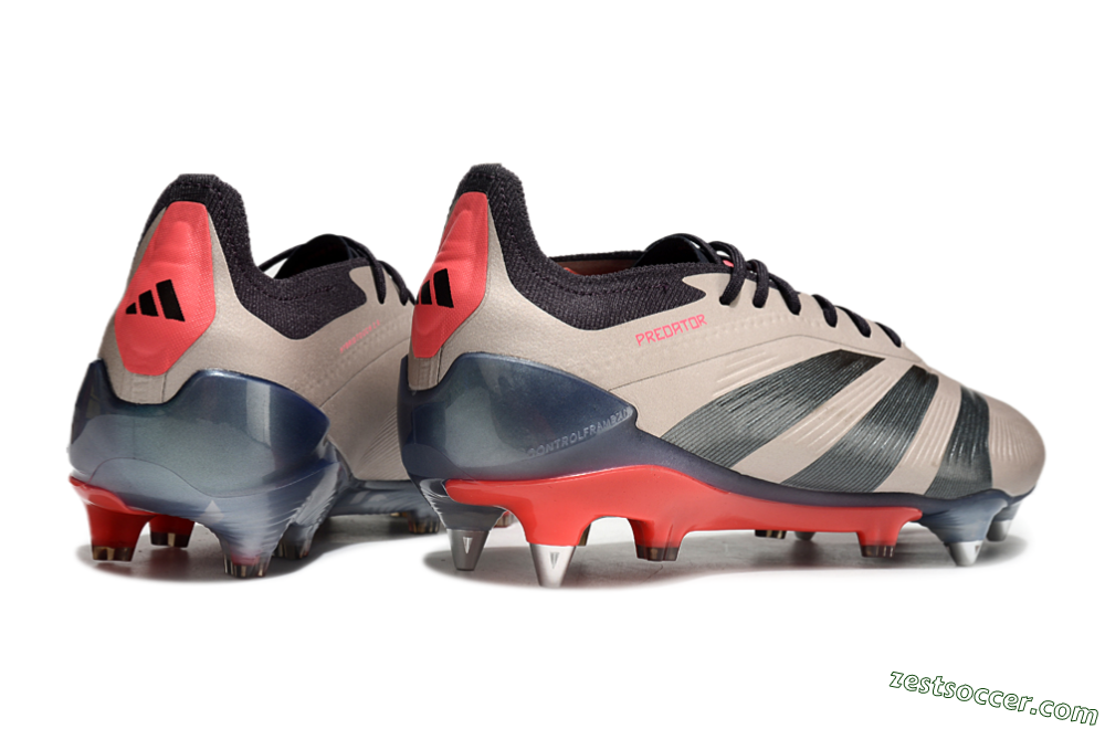 Adidas Predator 24 Elite FG Low-Tops Soccer Cleats - Gold/Blue/Red 6
