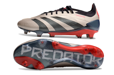 Adidas Predator 24 Elite FG Low-Tops Soccer Cleats - Gold/Blue/Red