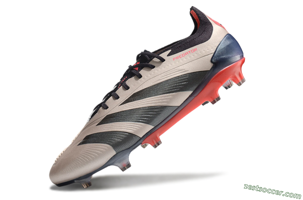 Adidas Predator 24 Elite FG Low-Tops Soccer Cleats - Gold/Blue/Red 5