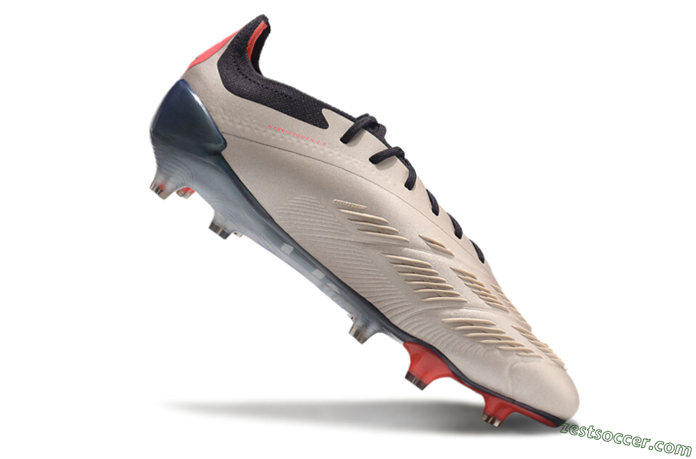 Adidas Predator 24 Elite FG Low-Tops Soccer Cleats - Gold/Blue/Red 4