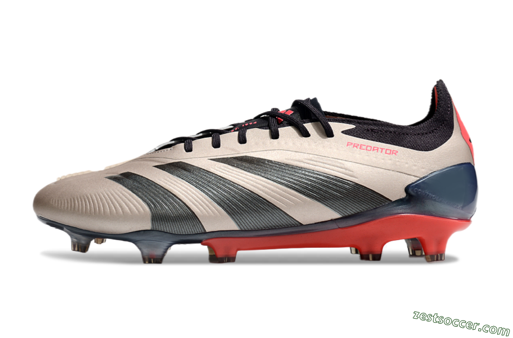 Adidas Predator 24 Elite FG Low-Tops Soccer Cleats - Gold/Blue/Red 2