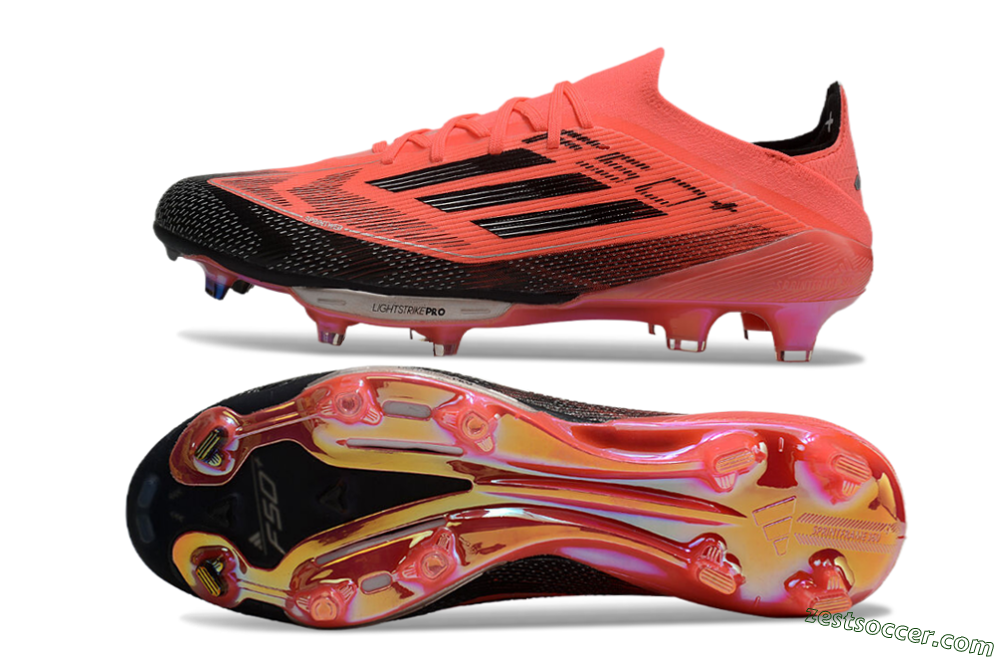 Adidas F50+ Lightstrike Pro FG Low-Tops Soccer Cleats - Red/Black 1