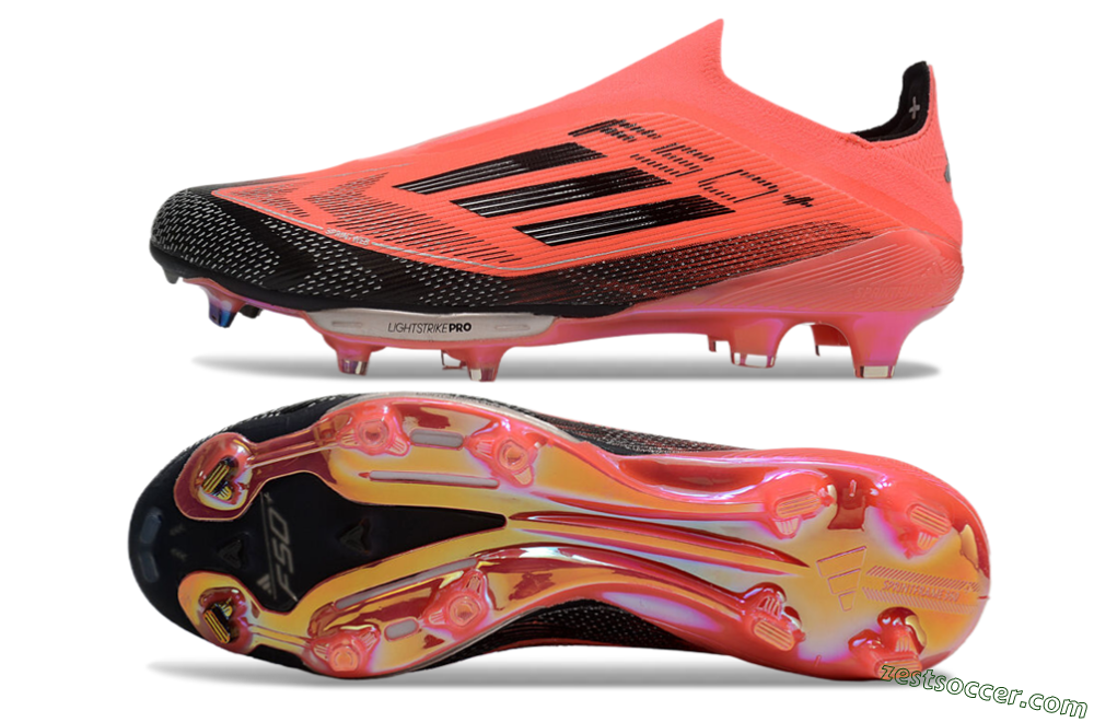 Adidas F50+ Lightstrike Pro Laceless FG Low-Tops Soccer Cleats - Red/Black/Silver 1
