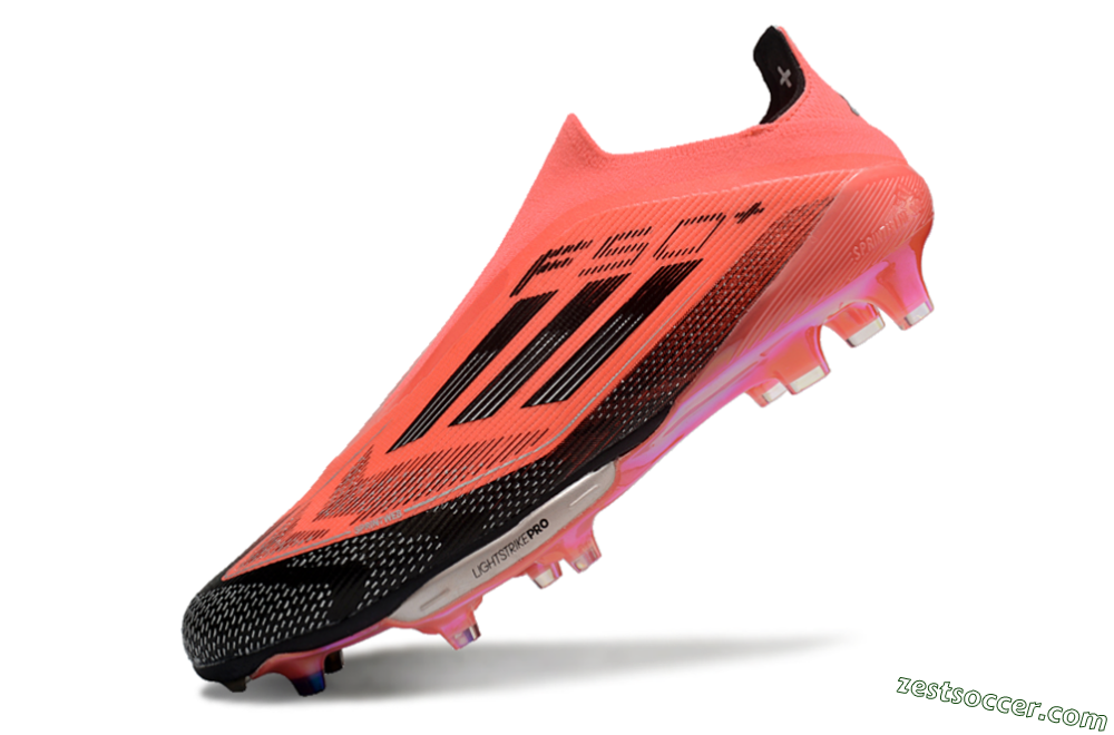 Adidas F50+ Lightstrike Pro Laceless FG Low-Tops Soccer Cleats - Red/Black/Silver 4